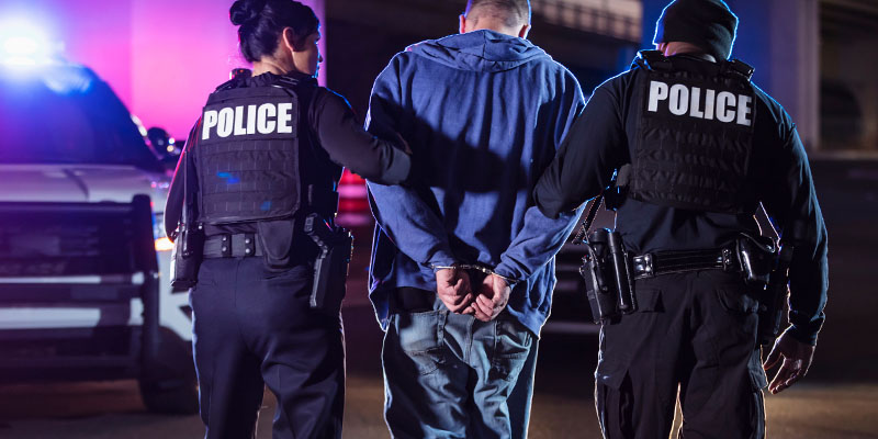 Thief being Arrested
